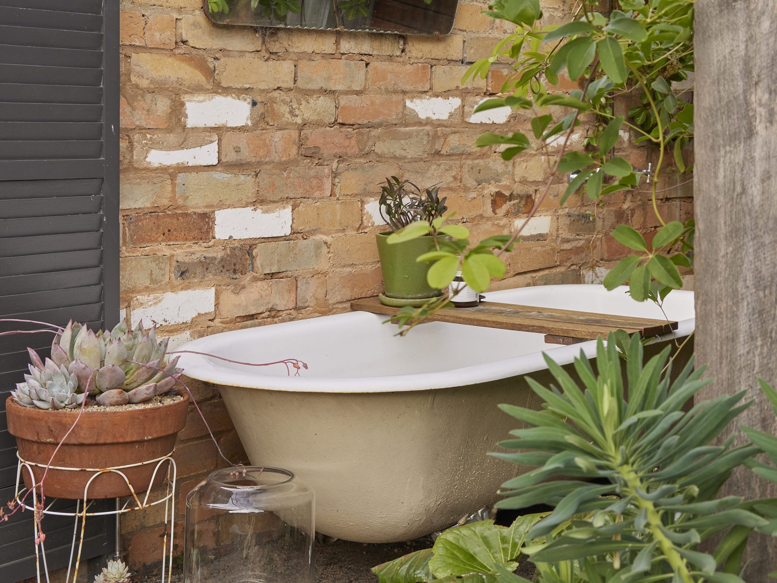 Bath in garden