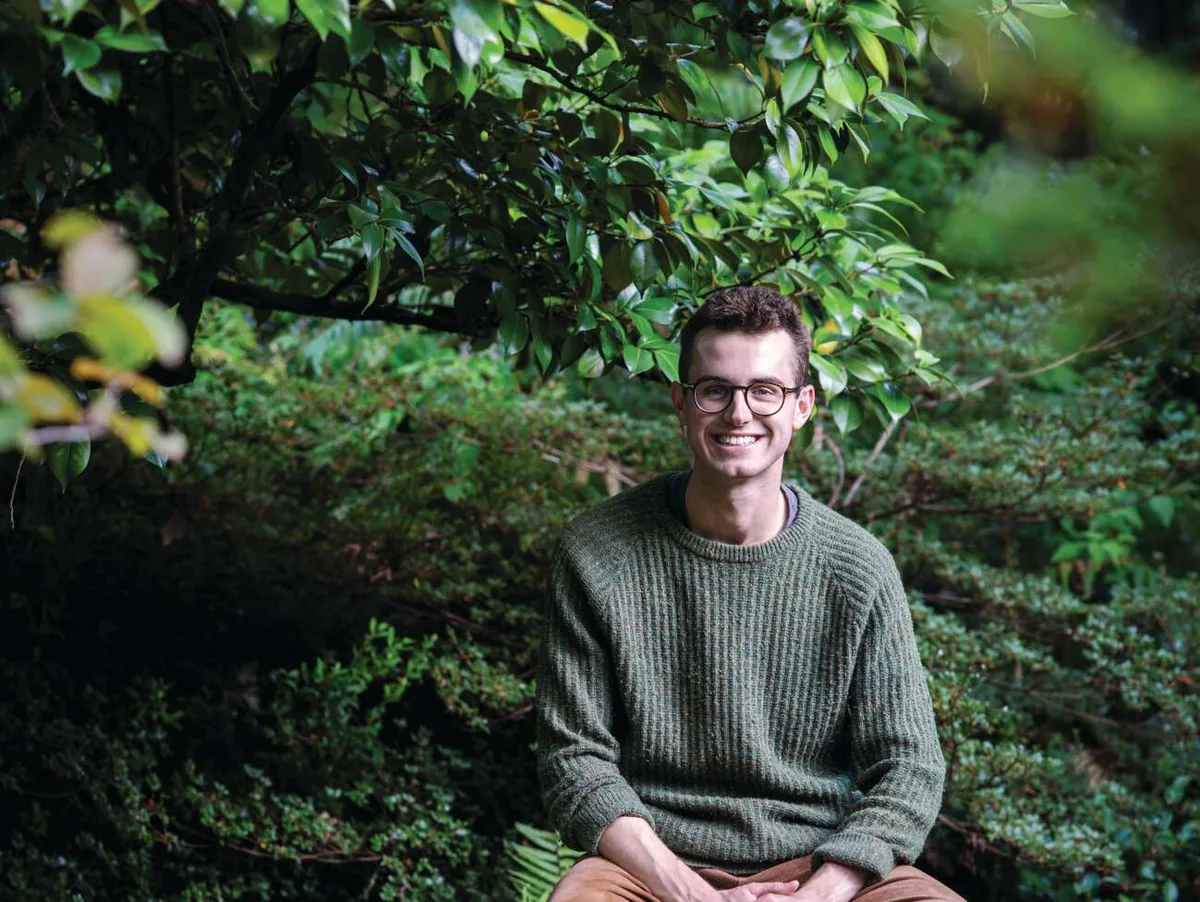 Jack Aldridge Jack Aldridge sitting on a bench