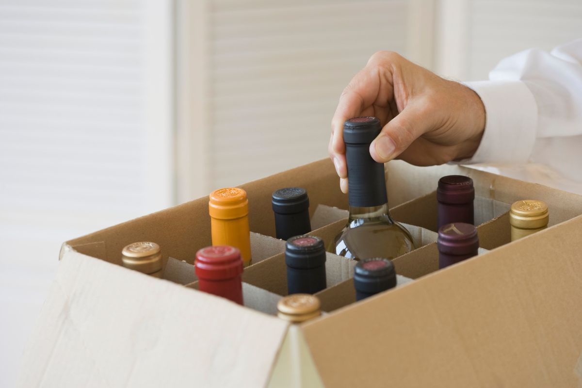 Picking a wine out of a box