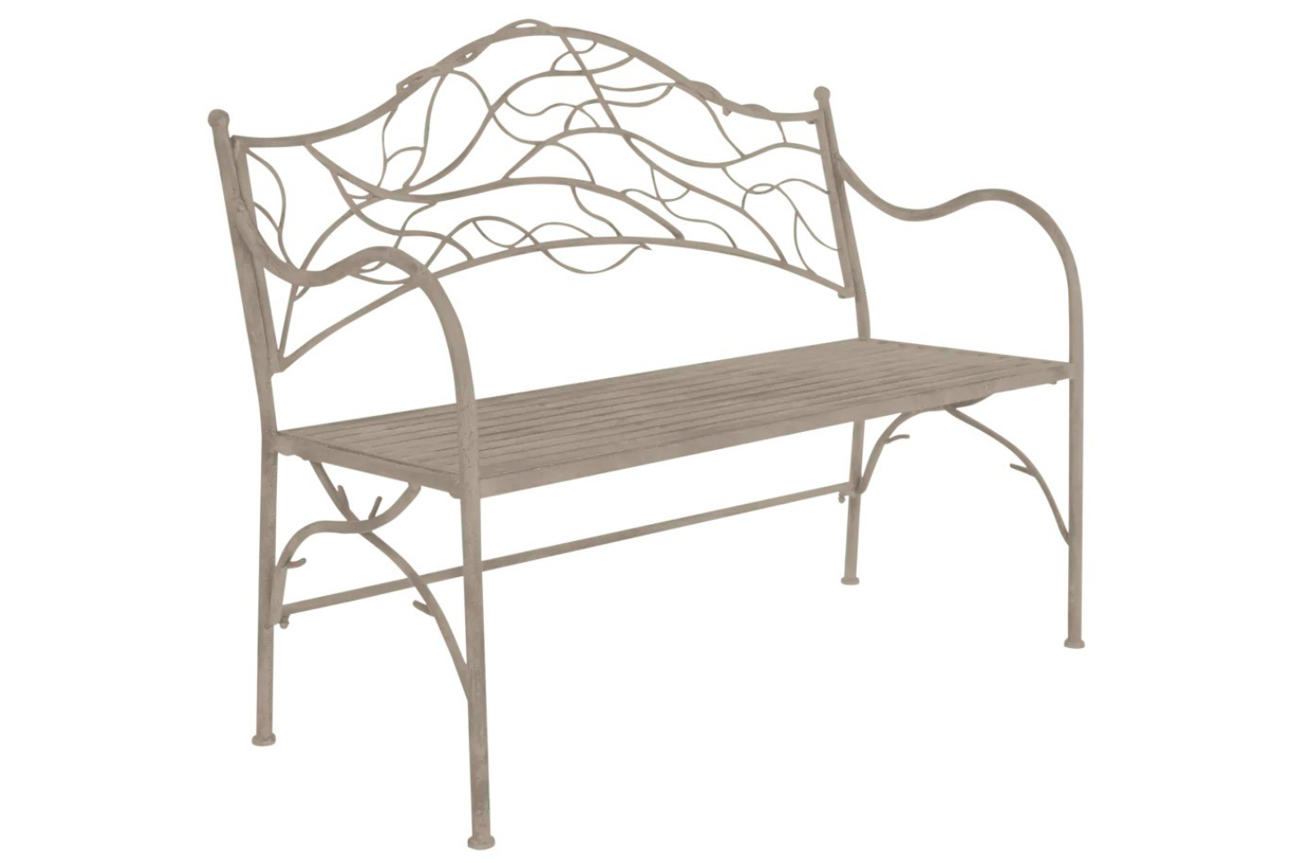 Oka Viticcio Metal Garden Bench on a white background