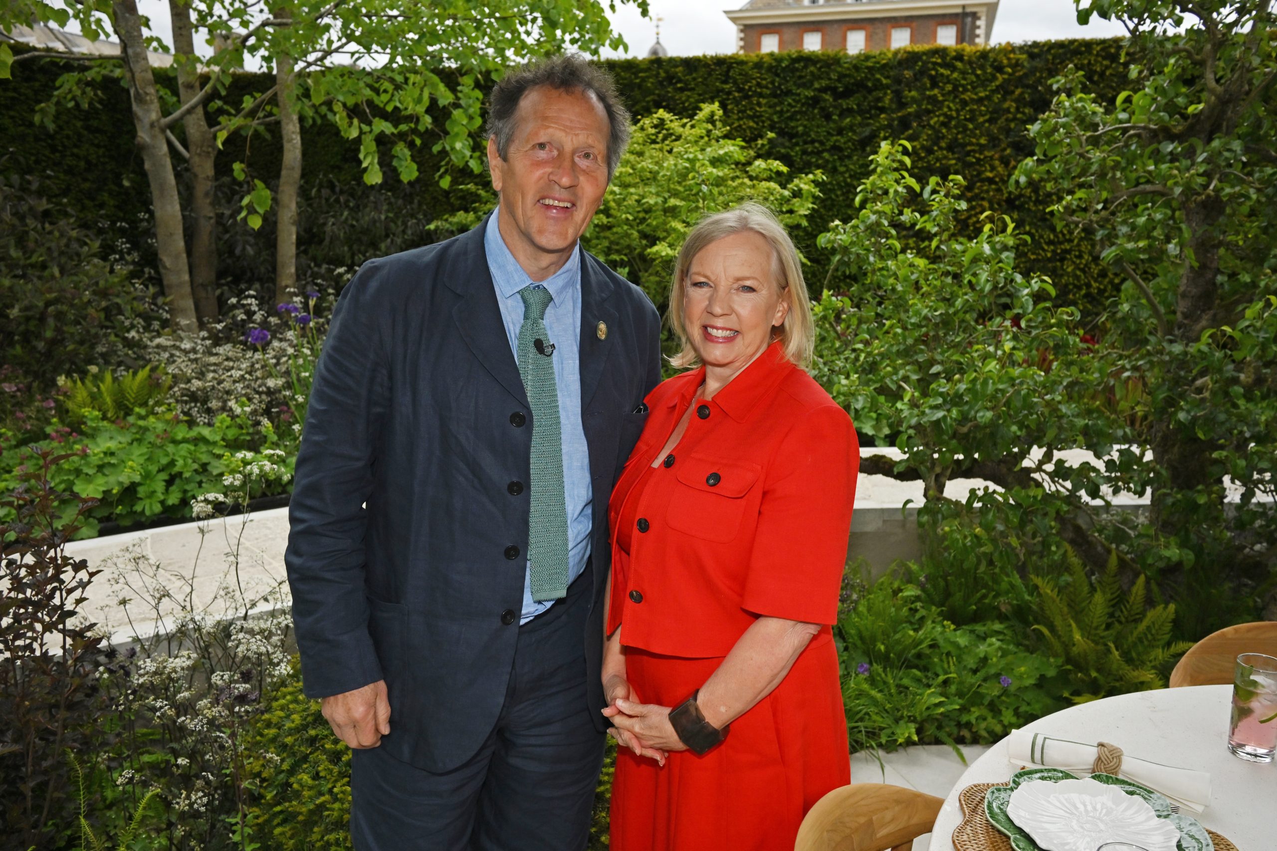 Monty Don and Deborah Meaden attend The Boodles Garden designed by Catherine MacDonald of Landform Consultants at the RHS Chelsea Flower Show 2026 © Dave Benett/Getty Images for Boodles