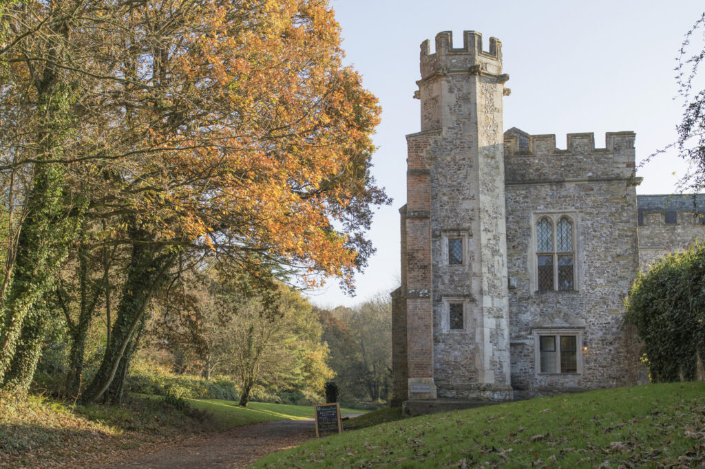 Autumn leaves at Shute Barton, Devon Shute House