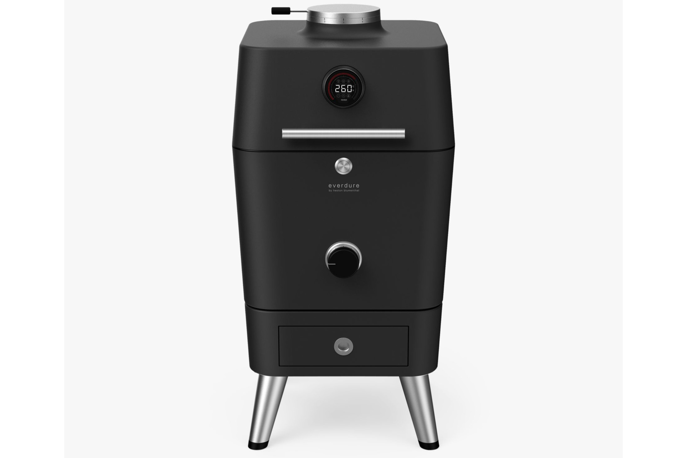 Heston Blumenthal Everdure Electric Charcoal BBQ on a white background