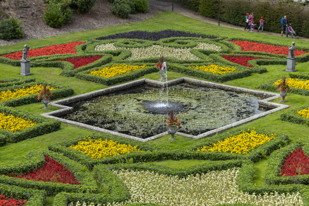 The formal Dutch garden at Lyme Park