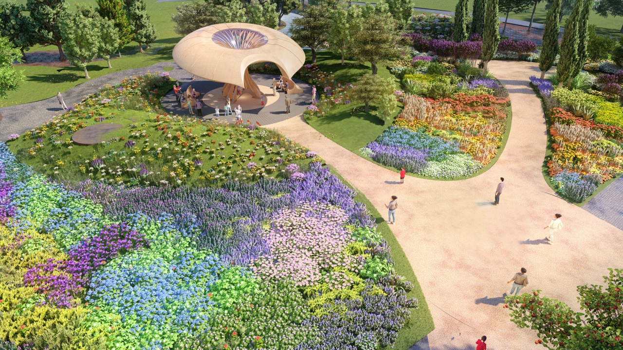 A mock-up design of Kew's Carbon Garden