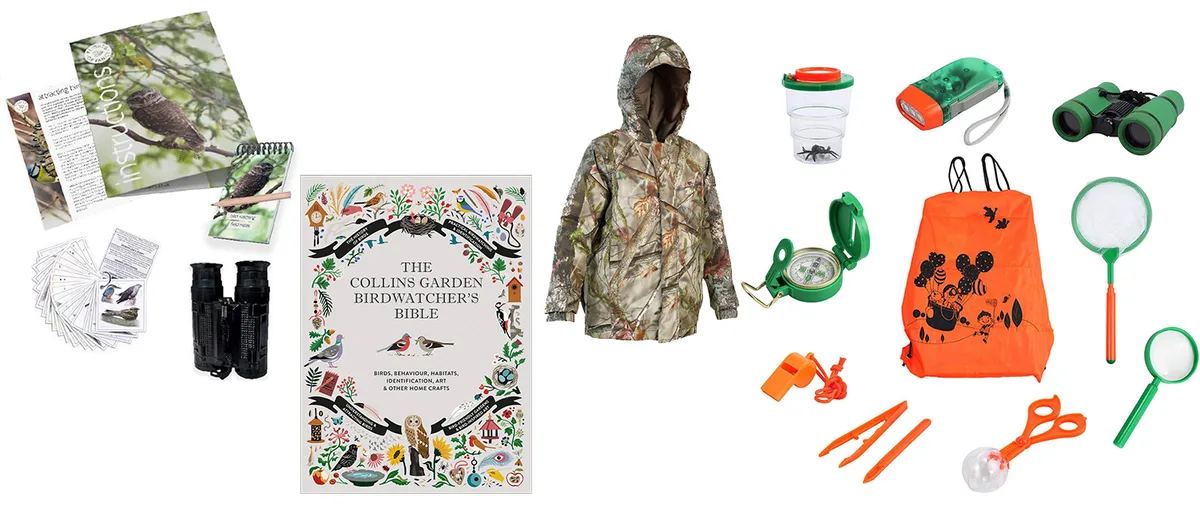 Kids' bird watching kits Kids' bird watching kits on a white background