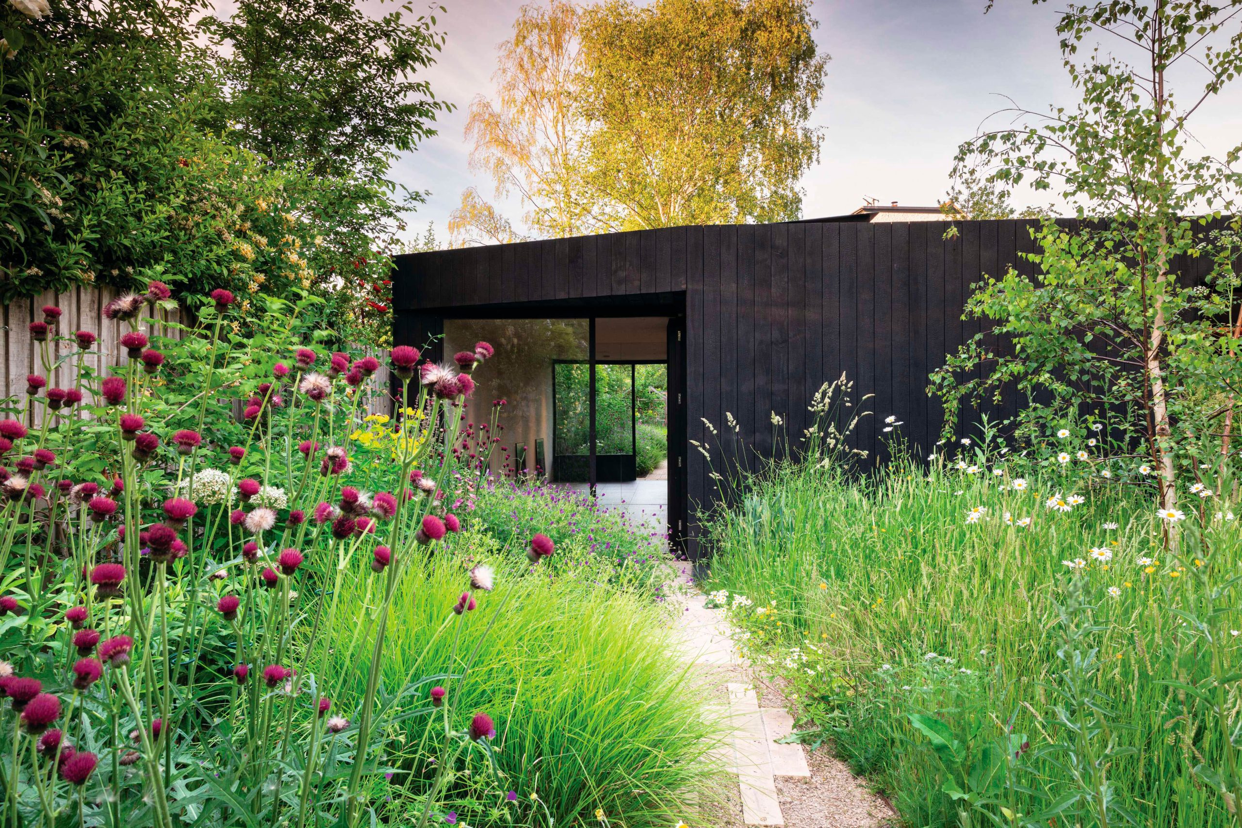 Garden room in a garden designed by Jane Brockbank
