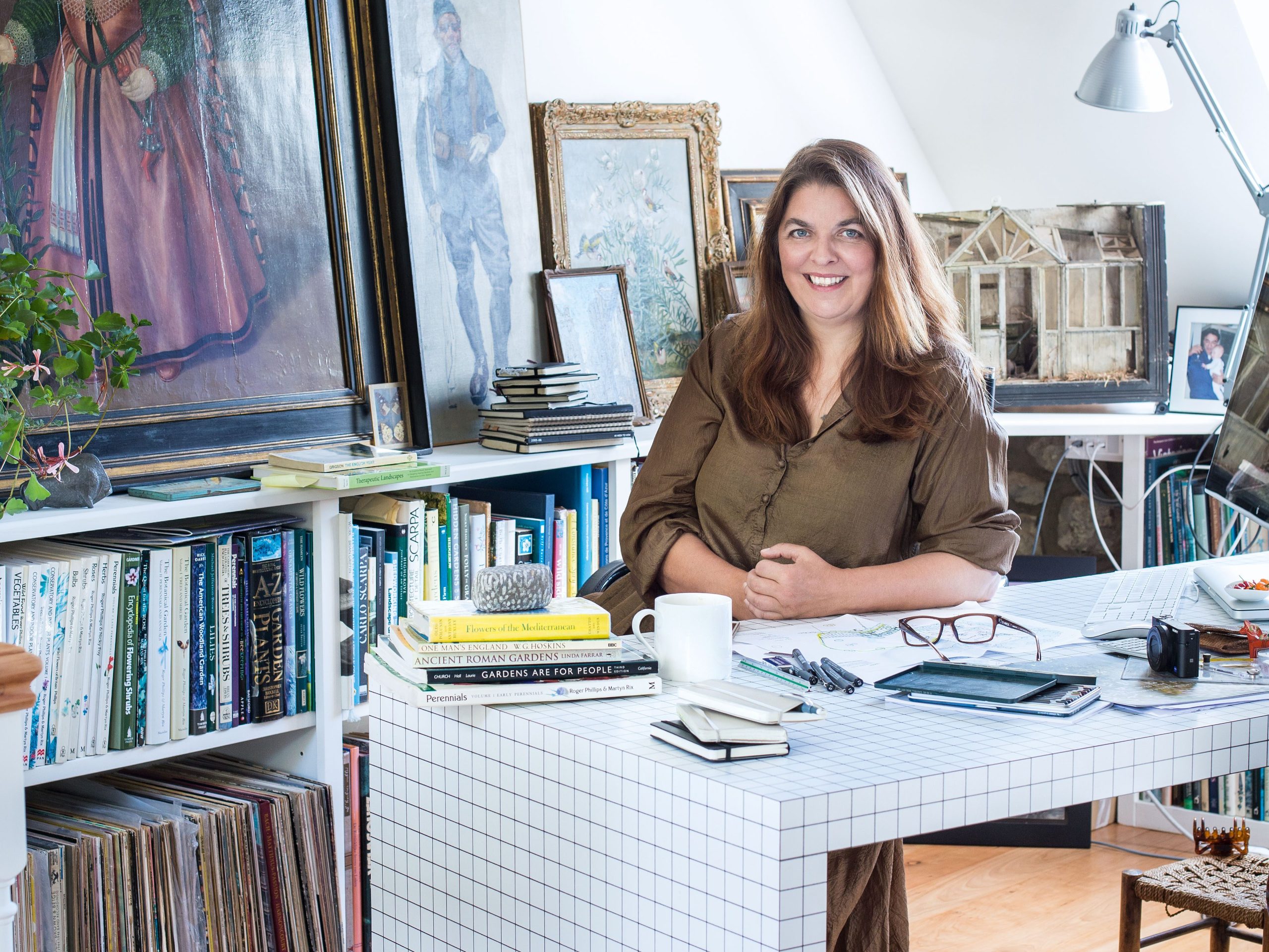 Jinny Blom in her studio in Oxford