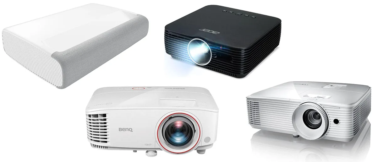 Outdoor projectors Outdoor projectors on a white background