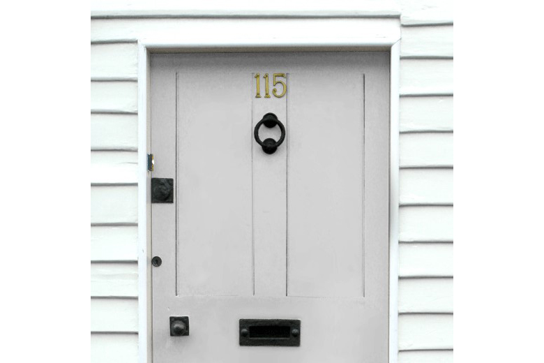 Door painted with Hollyhock, Little Greene
