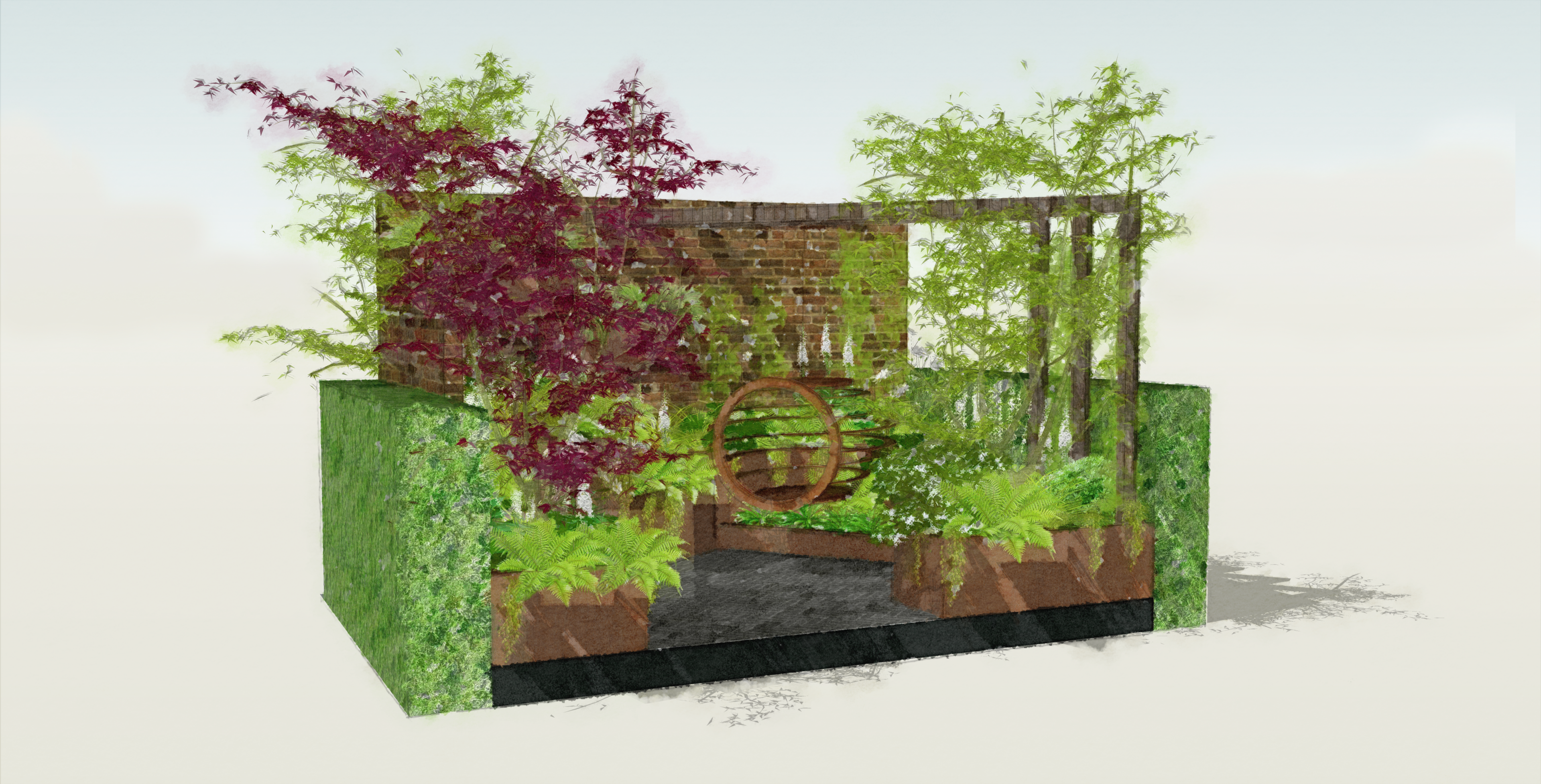 The Room to Breathe Hospital Garden for the TSA, designed by Jen Donnelly and Catherine Gibbon